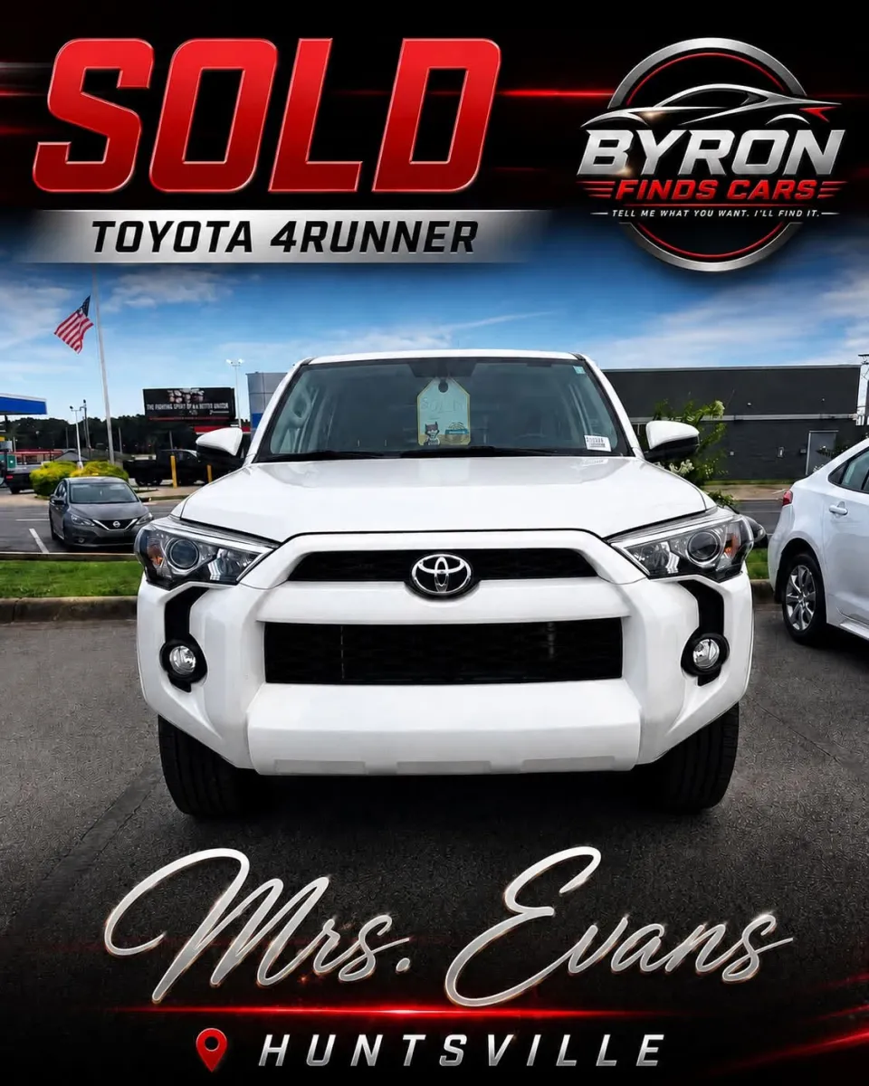 Whitney’s Toyota 4Runner from Huntsville, Alabama — found by Byron Green of Byron Finds Cars
